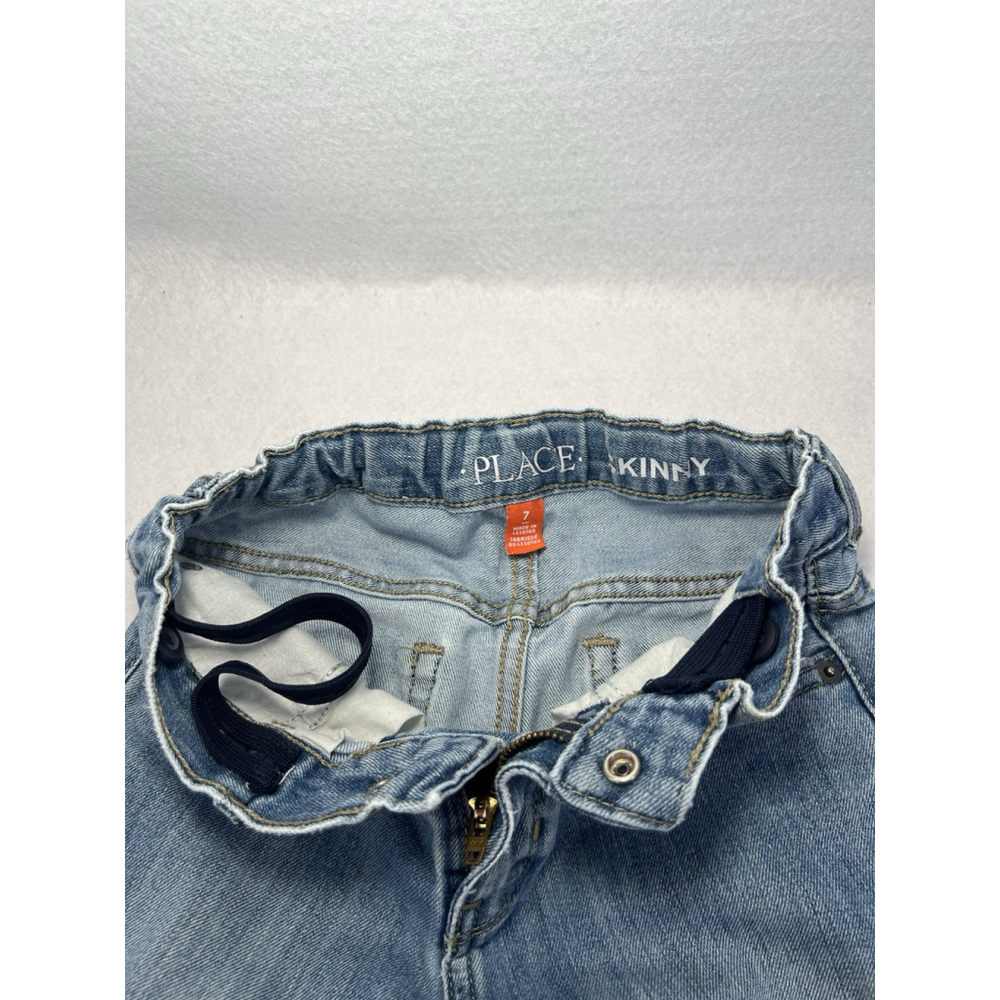 The Children Place Girls Jean Adjustable Waist Skinny Stretch Light Denim Size 7 - Picture 11 of 11